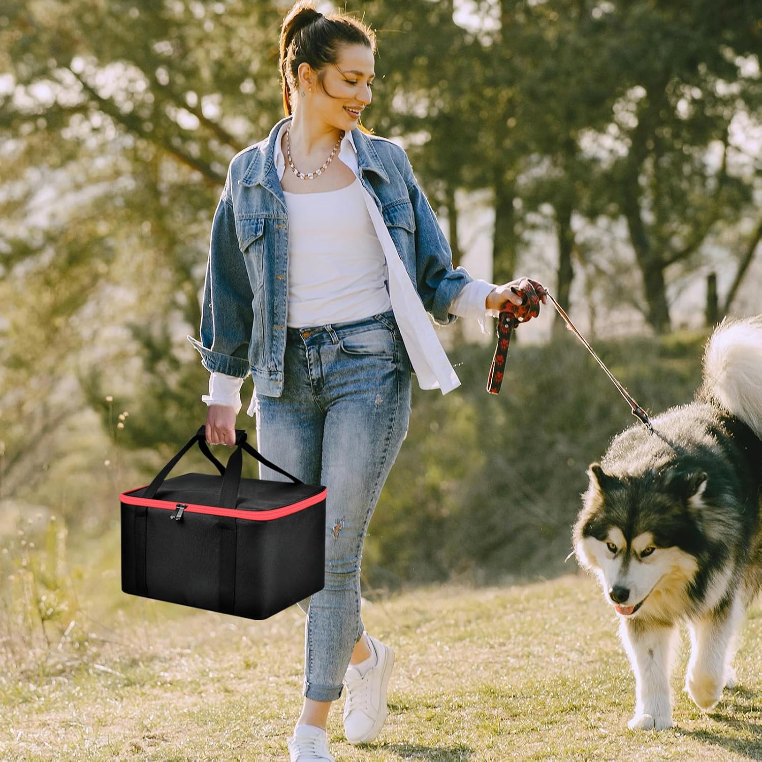 Universal Pet Grooming Supplies Organizer for Oneisall/For Neabot Neakasa P1 Pro Dog Hair Vacuum, Dog Grooming Kit Tools Bag, Hold for Clippers Nail Grinder, Cleaning Brush, Trimmer, Nozzle -Box Only