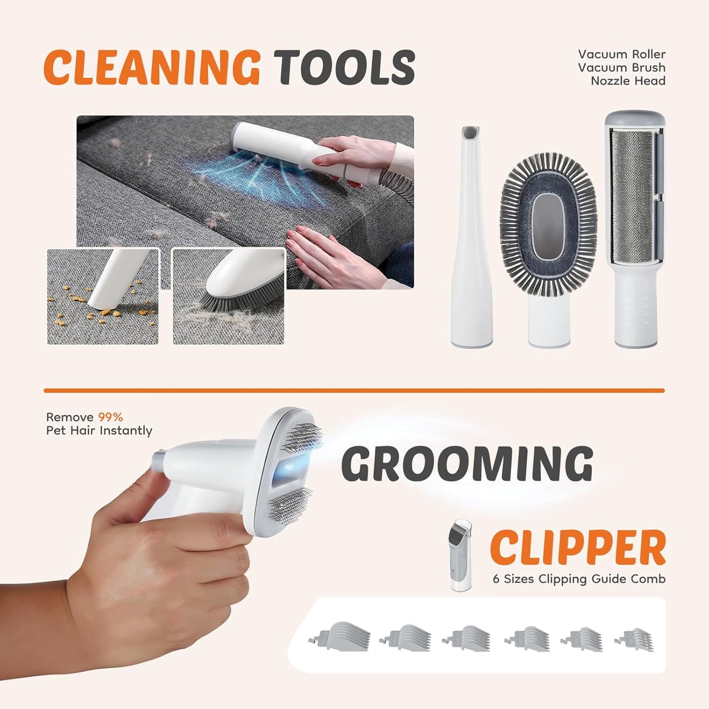 Pet Grooming Vacuum Kit